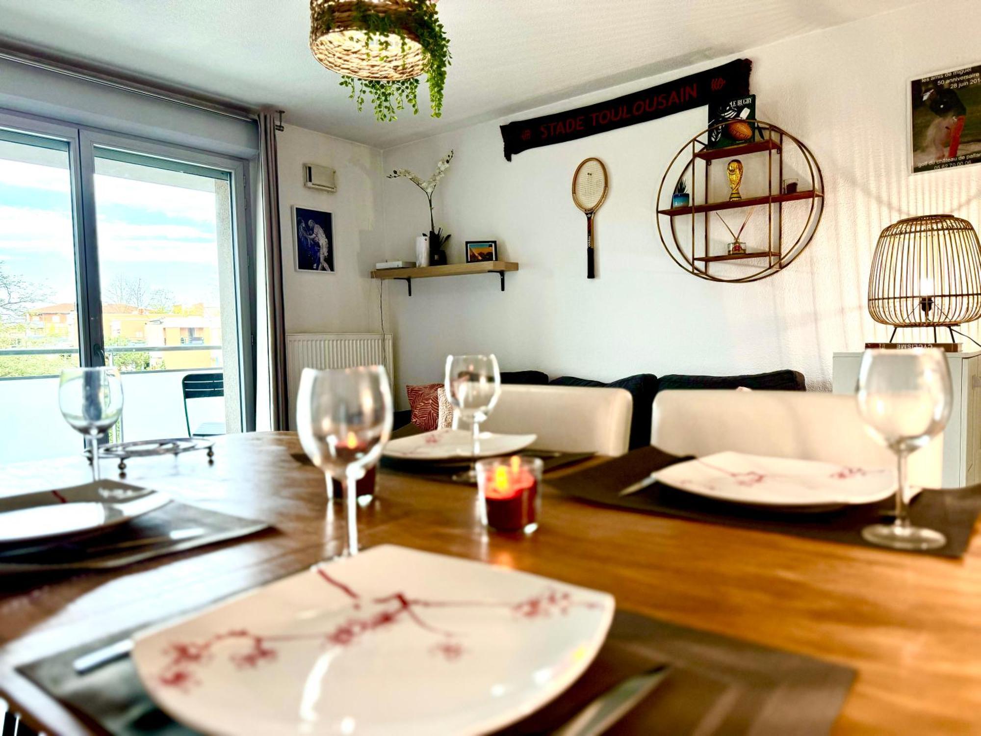 Bel Appartement T3 De 60M2 Avec Parking, Terrasse, Proche Du Metro Et Du Periph Toulouse Eksteriør bilde